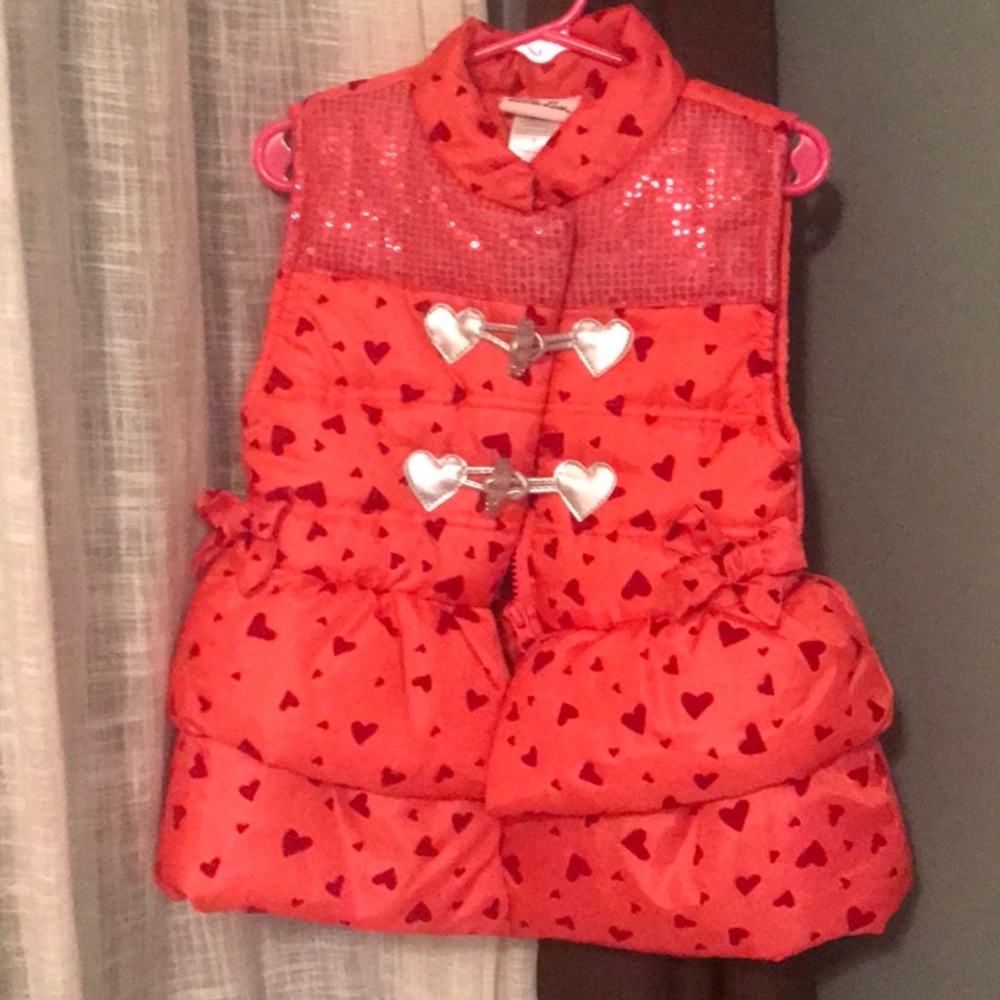 Red heart jacket for Valentine’s Day
